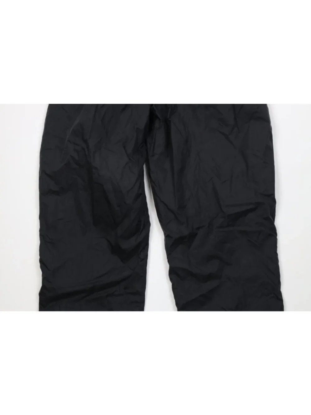 Vintage Y2K Adidas Mens XL Blank Striped Cuffed Windbreaker Joggers Pants Black